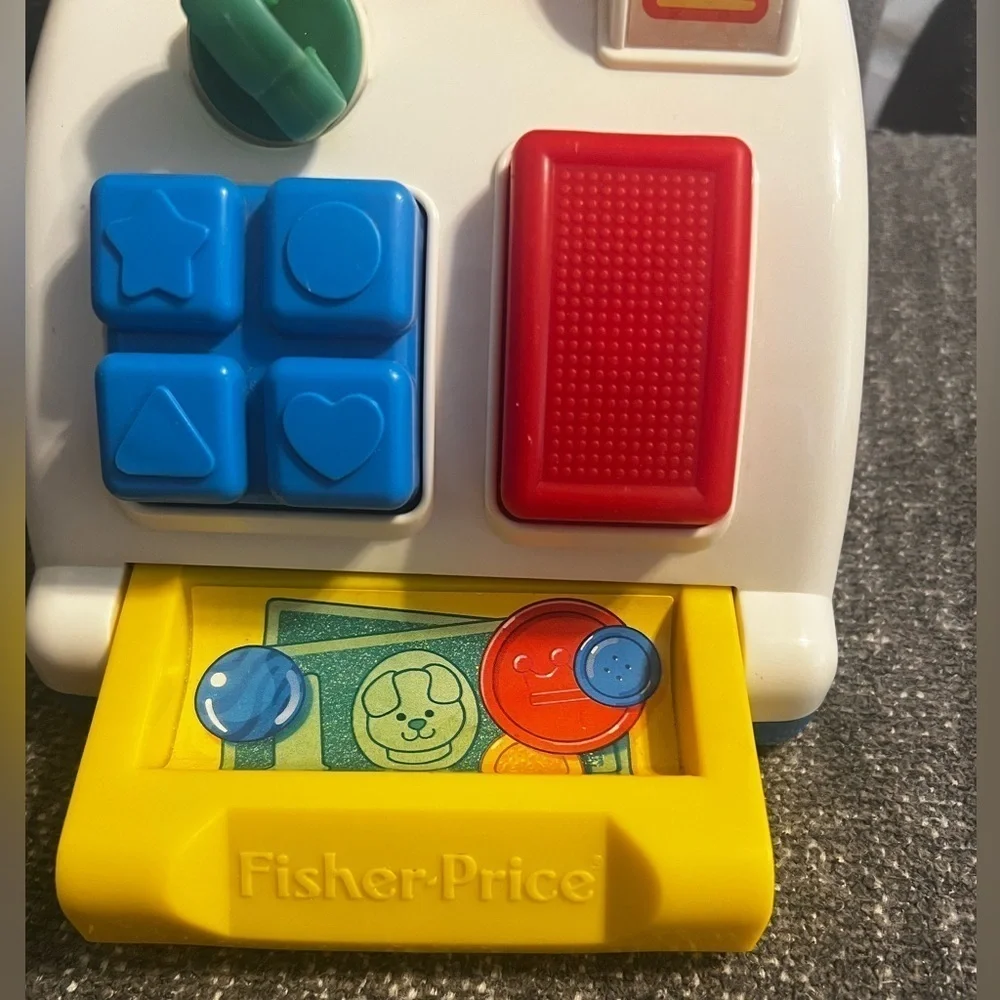 Fisher Price Toy Cash Register 1992 Vintage Works